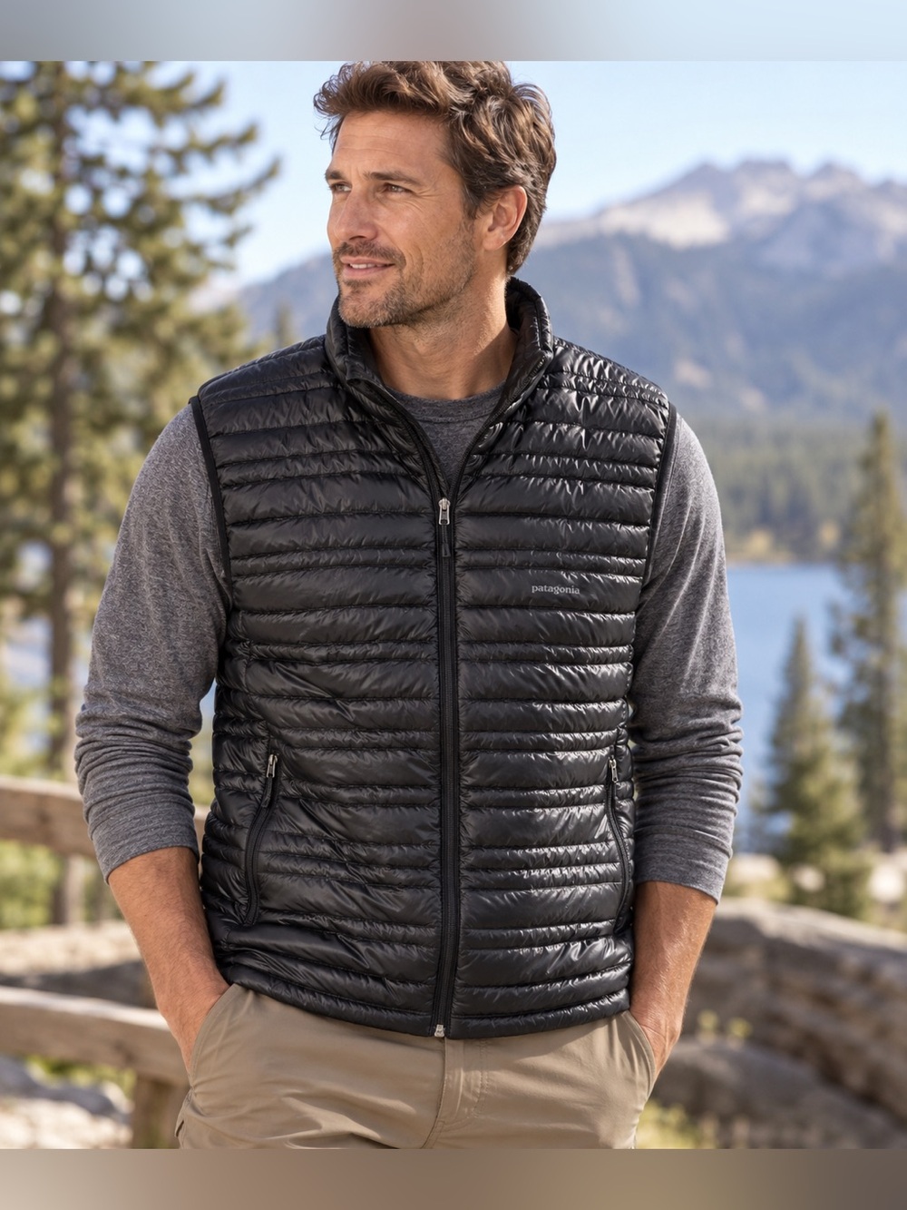 Patagonia Men’s XXL Ultralight Down Vest Black 800 Fill Puffer 84775